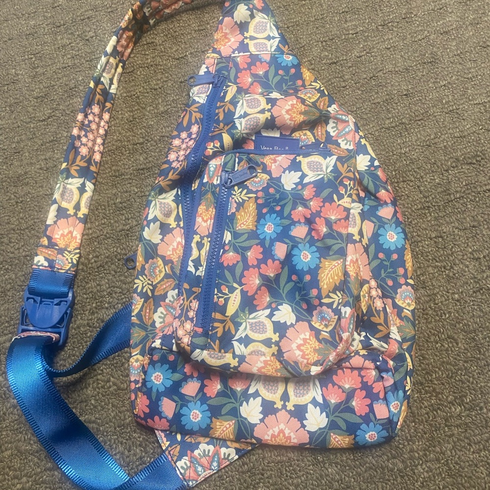 Vera Bradley sling backpack floral used once excellent condition